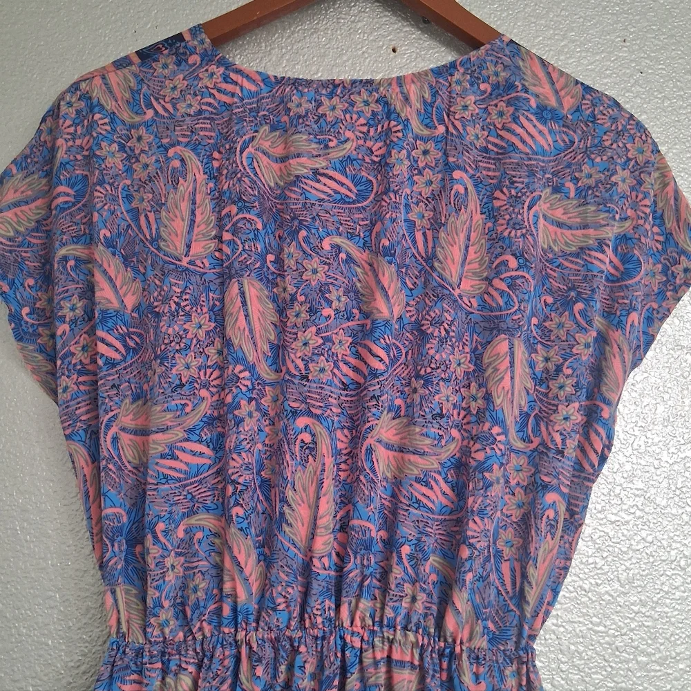 Life Art 100% Silk Maxi Dress With Tassels
